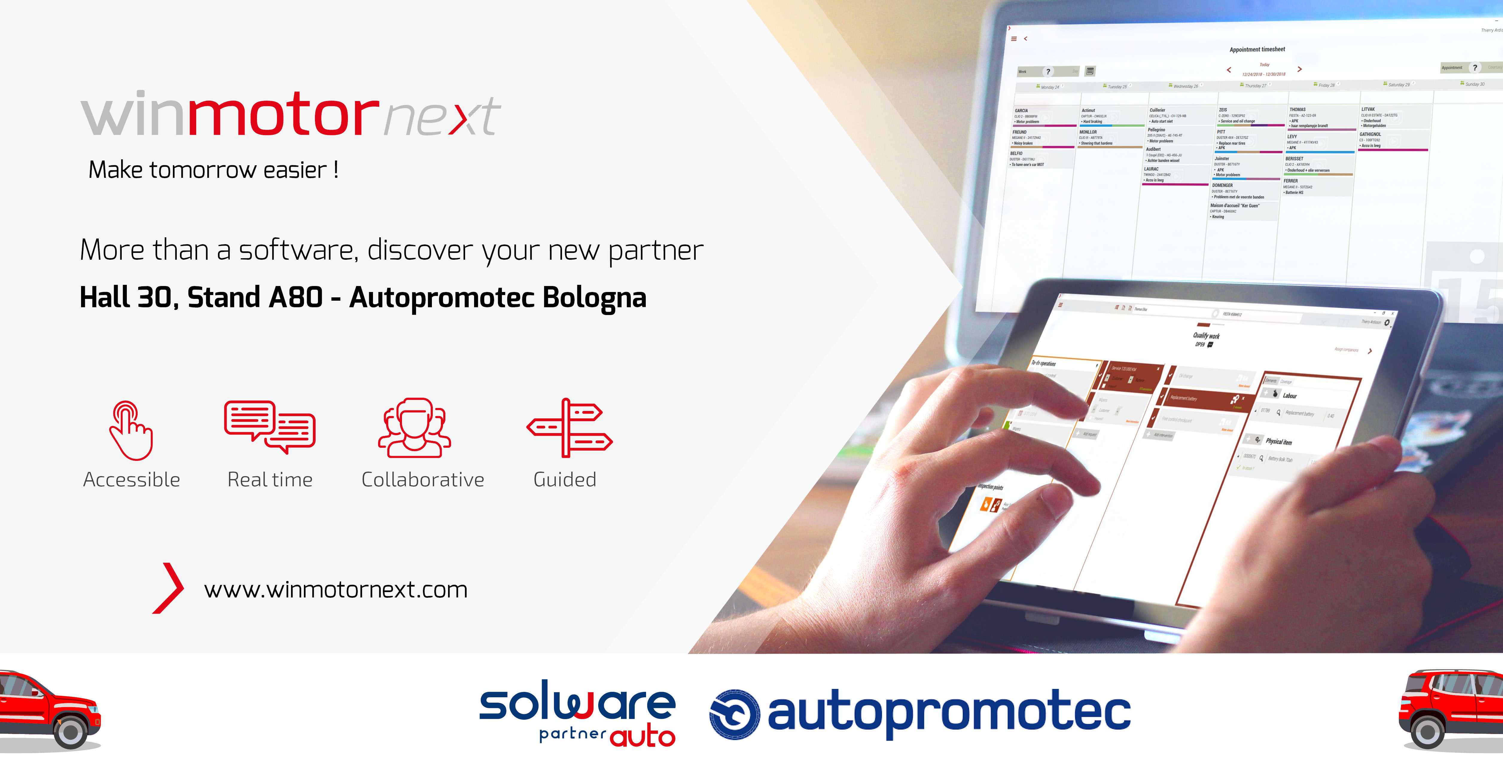 Solware Auto and winmotor next software at Autopromotec in Bologna